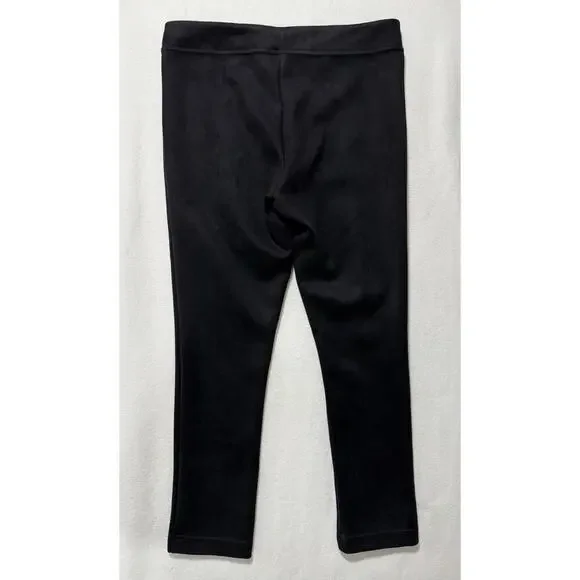 Calvin Klein Women's Black Pant size large Pull-On Faux Suede Slim Fit Stretch! - Picture 3 of 8